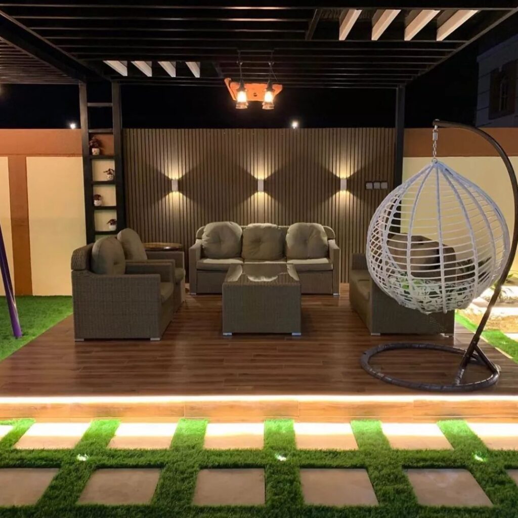 جلسة مع مظلة